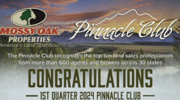 Mossy Oak Properties Recognizes 2024 1st Quarter Pinnacle Club