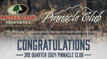 MOSSY OAK PROPERTIES RECOGNIZES 2024 3RD QUARTER PINNACLE CLUB