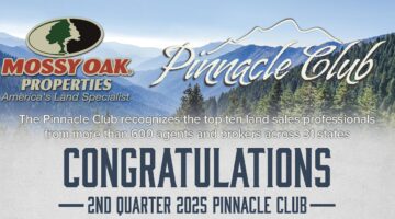 Mossy Oak Properties Recognizes 2025 2nd Quarter Pinnacle Club