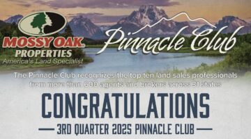 Mossy Oak Properties Recognizes 2025 3rd Quarter Pinnacle Club