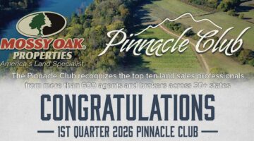 Mossy Oak Properties Recognizes 2026 1st Quarter Pinnacle Club