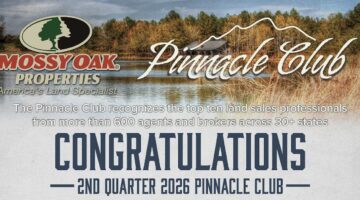 Mossy Oak Properties Recognizes 2026 2nd Quarter Pinnacle Club