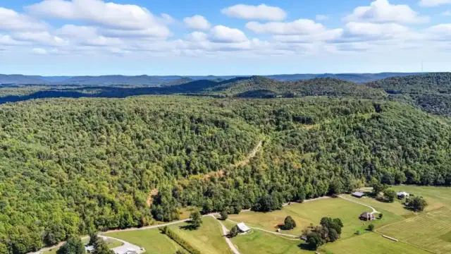 aerial view of rural land