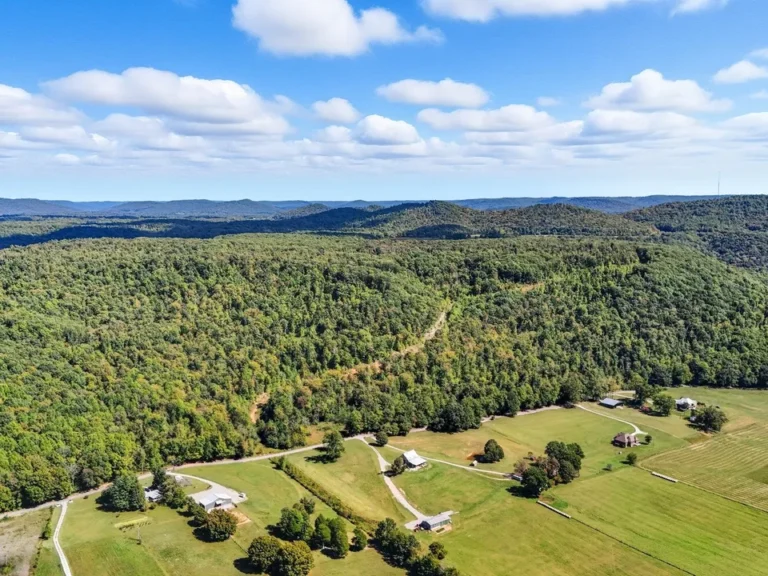 aerial view of rural land